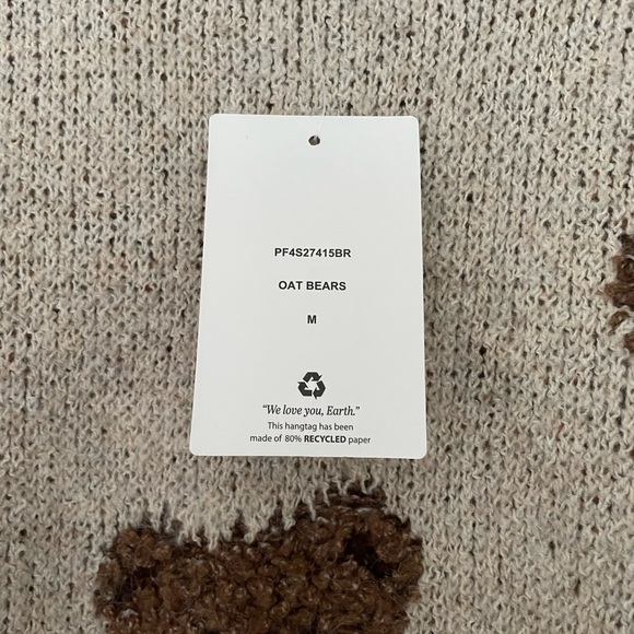 Oak + Meadow Teddy Bear Scoop Neck Long Sleeve Pullover Sweater Size Medium - Picture 6 of 7